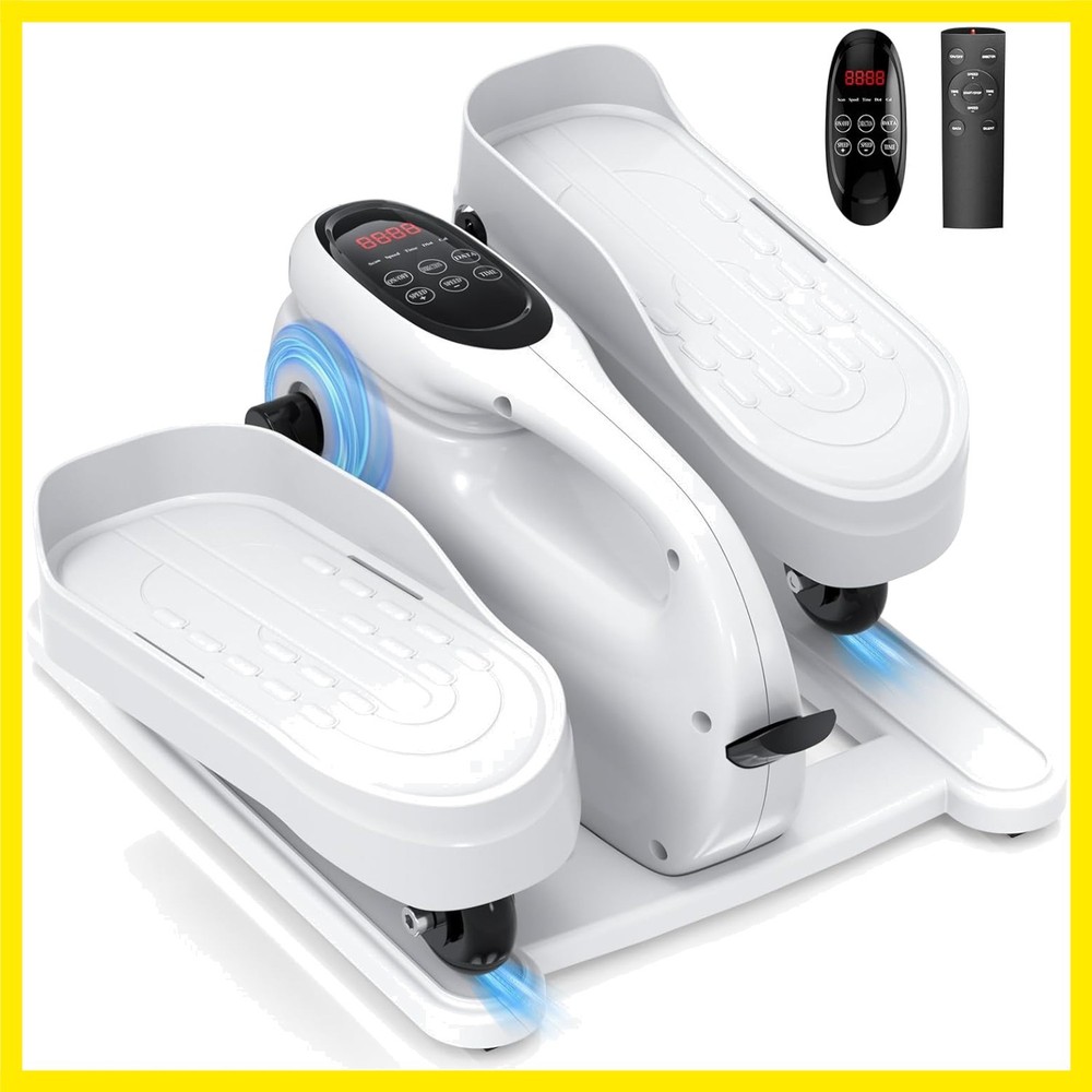 Under Desk Elliptical Machine for Senior Mini Elliptical Leg Exerciser with R...