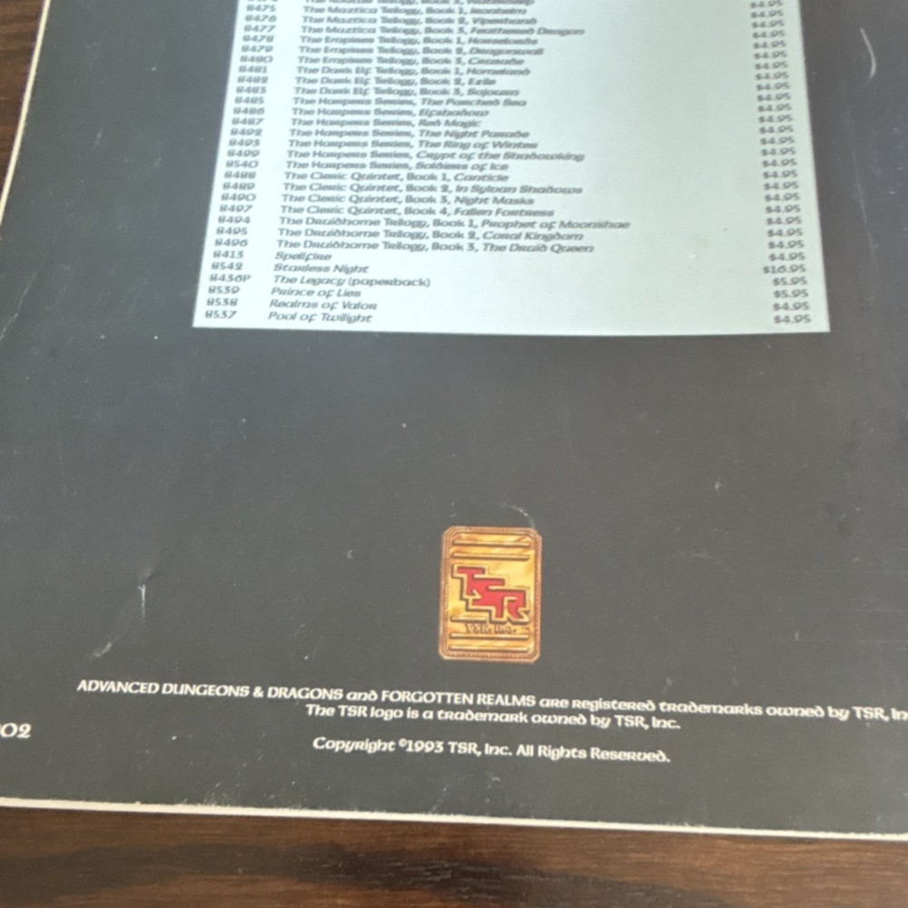 TSR Advanced Dungeons & Dragons Forgotten Realms Running the Realms Supplement …