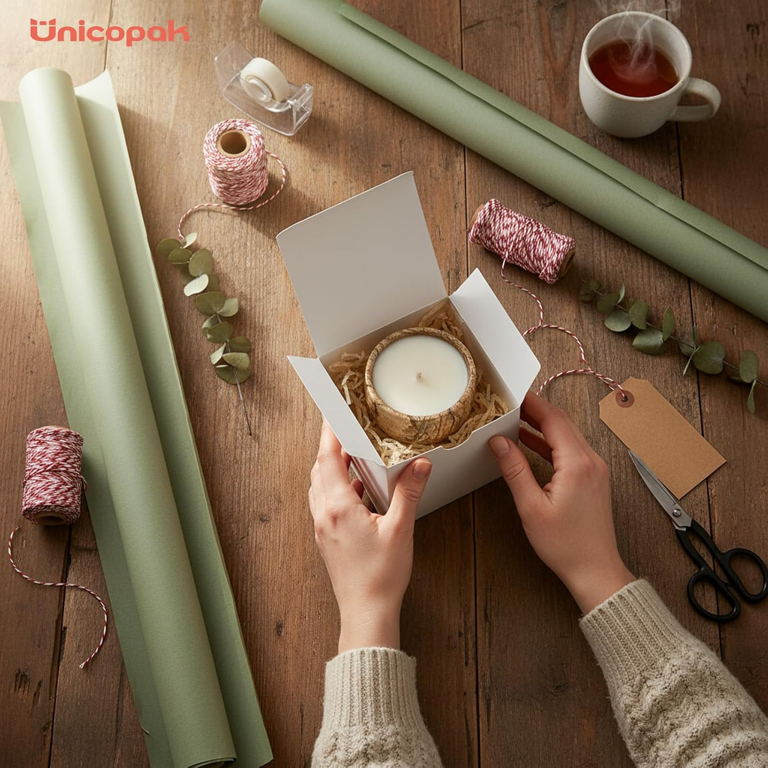 10 Pack 4X4X4 Small Gift Boxes, White Gift Boxes with Lids for Presents, Elegant