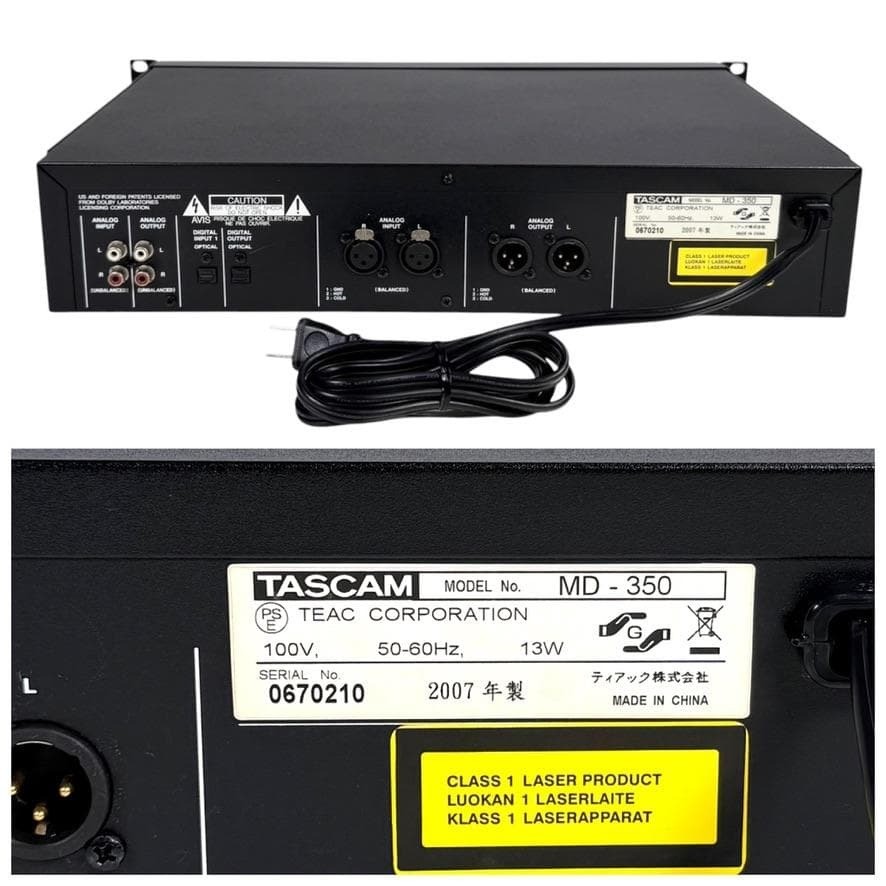[REMOTE CONTROL] TASCAM MD-350 Minidisc Deck - Tested Working