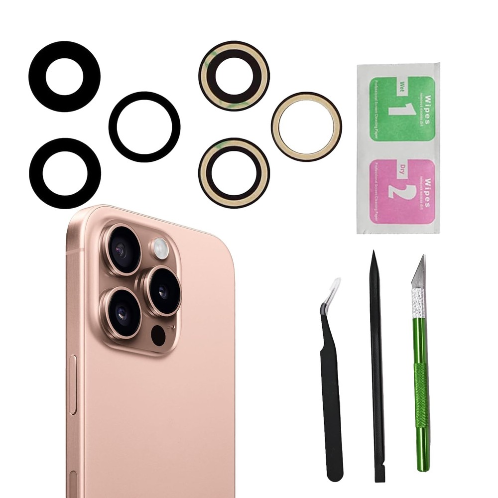 3pcs/Set Back Rear Camera Lens Glass Replacement for iPhone 16 Pro/16 Pro...