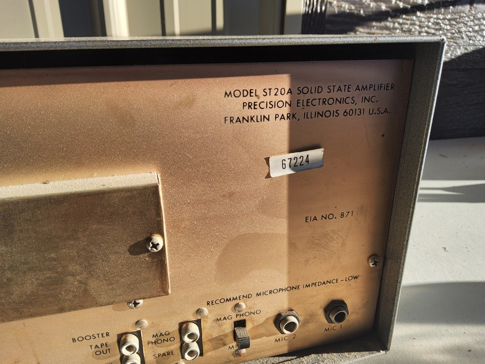 Vintage Precision Electronics ST20A Amplifier 60W 120V Vintage Solid State