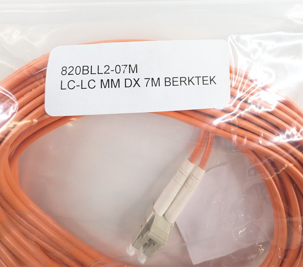 LC to LC Fiber Patch Cable 7m OM2 Duplex Multimode Orange