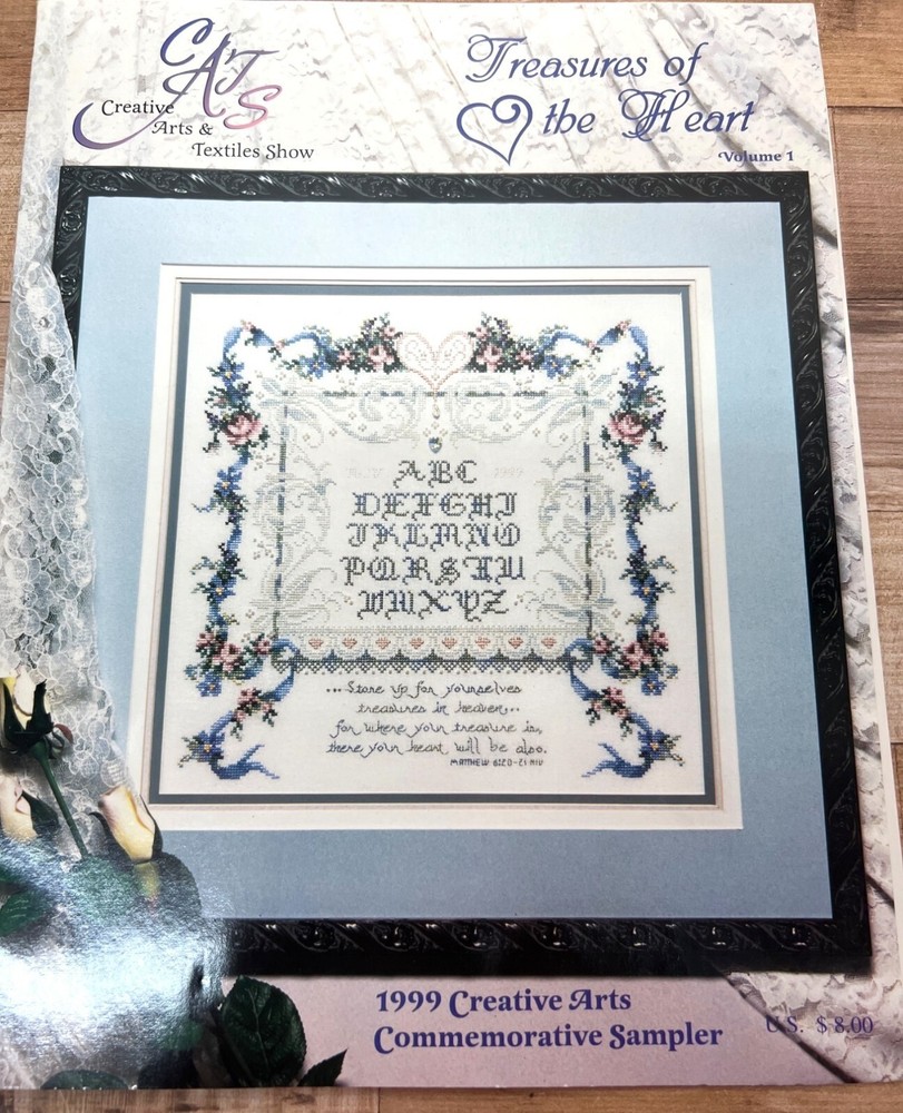 1999 Creative Arts Commemorative Cross-Stitch Sampler Pattern "Treasures