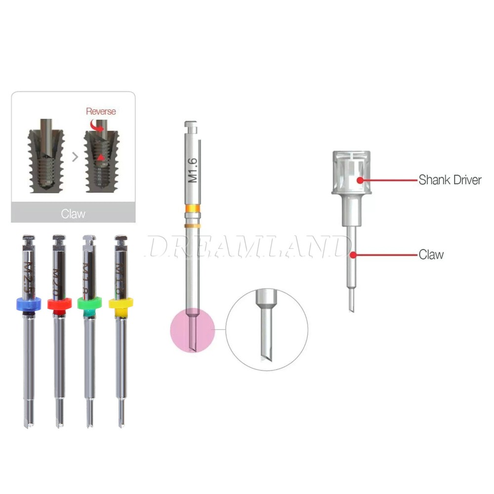 Dental Implant Broken Screw Remover Kit Reverse Drill Guide Driver SR Neobiotech