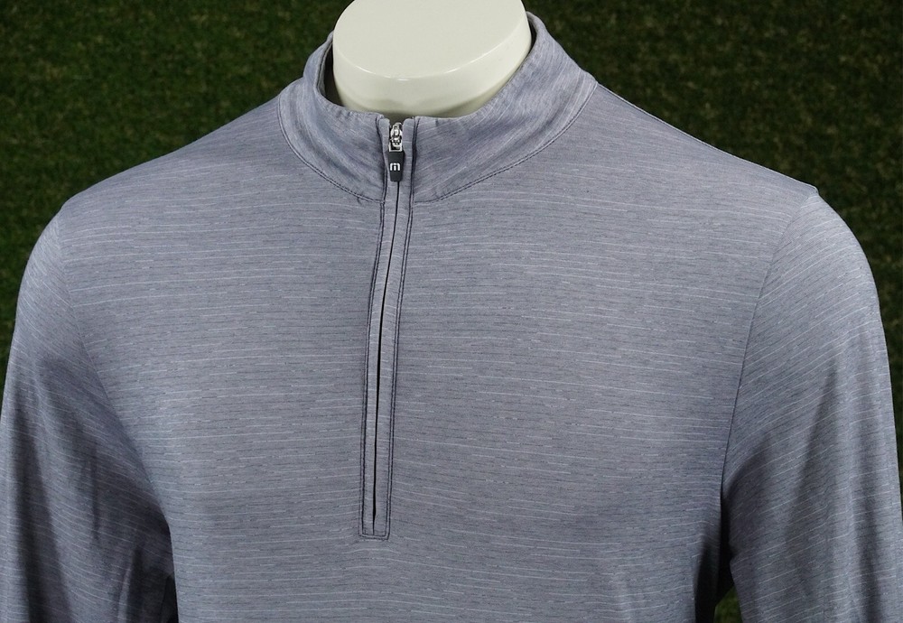 MEN’S LARGE TRAVIS MATHEW 1/2 ZIP GOLF PULLOVER LONG SLEEVE GRAY, VGC