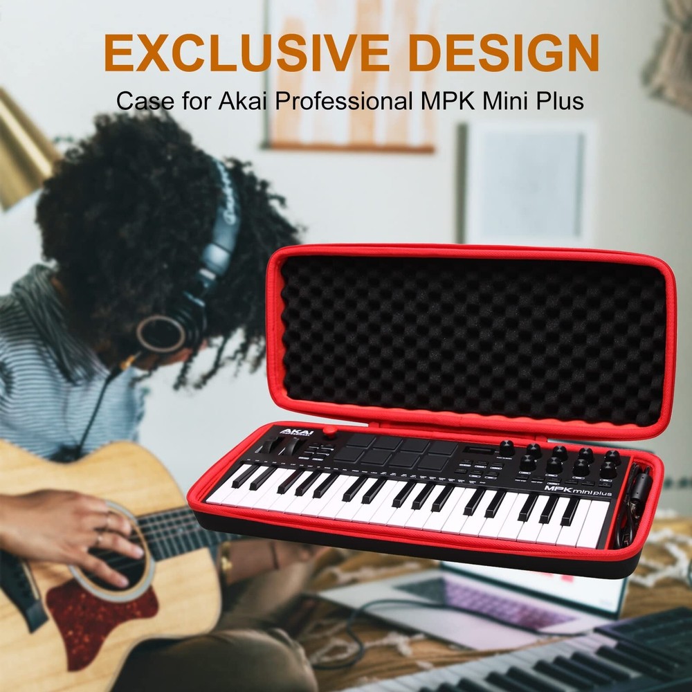 LTGEM Hard Case for Akai Professional MPK Mini Plus - USB MIDI Keyboard Contr...