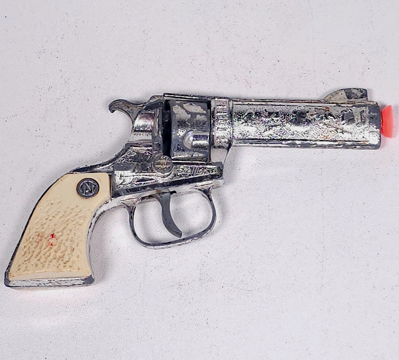 Vintage 1950’s Nichols Stallion Toy Cap Gun Western Cowboy w Holster Orange Plug