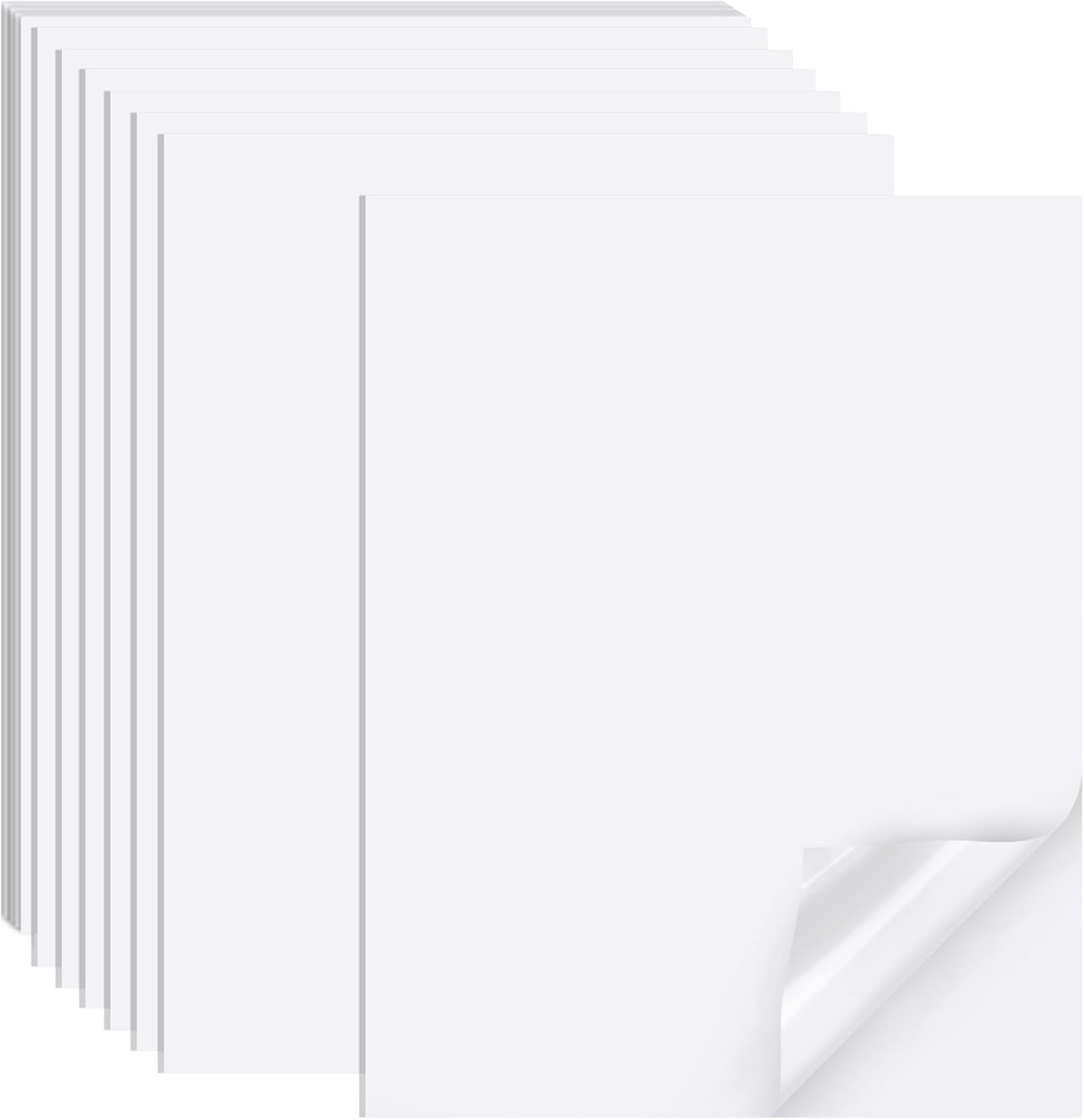 20 Printable Vinyl Sticker Paper 8.5x11 Glossy Waterproof Decal for Laser Inkjet