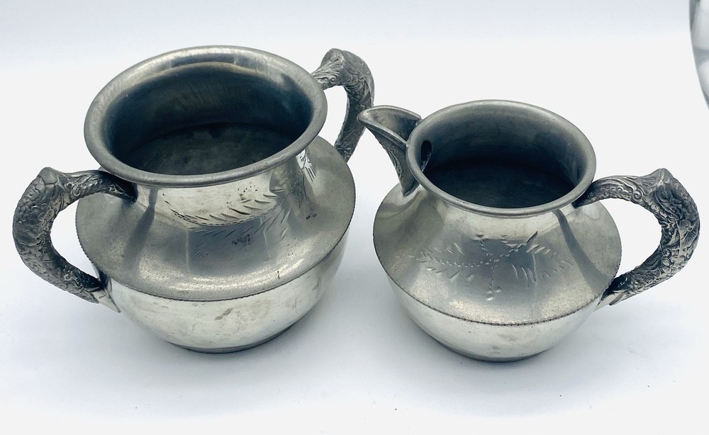 Antique Teapot Anchor Mark Silverplated Quadrupled S1