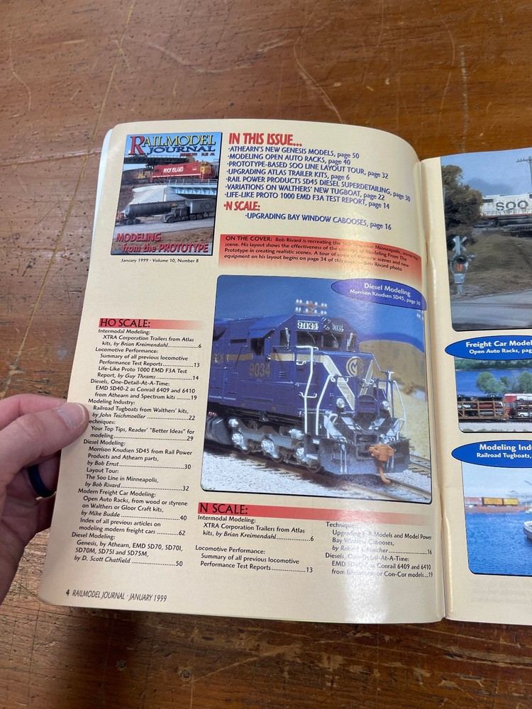 Railmodel Journal ~ January 1999 ~ Volume 10, No 8 ~ Modeling from the Prototype