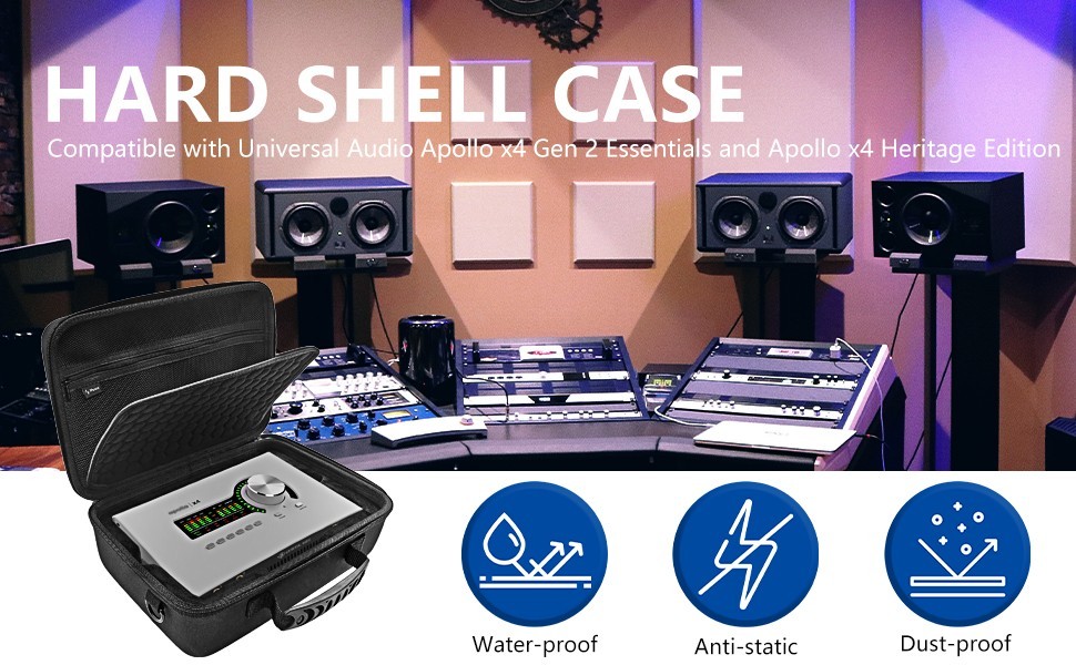 Universal Audio Interface Case for Apollo x4 Gen 2 & Heritage Edition - Durable