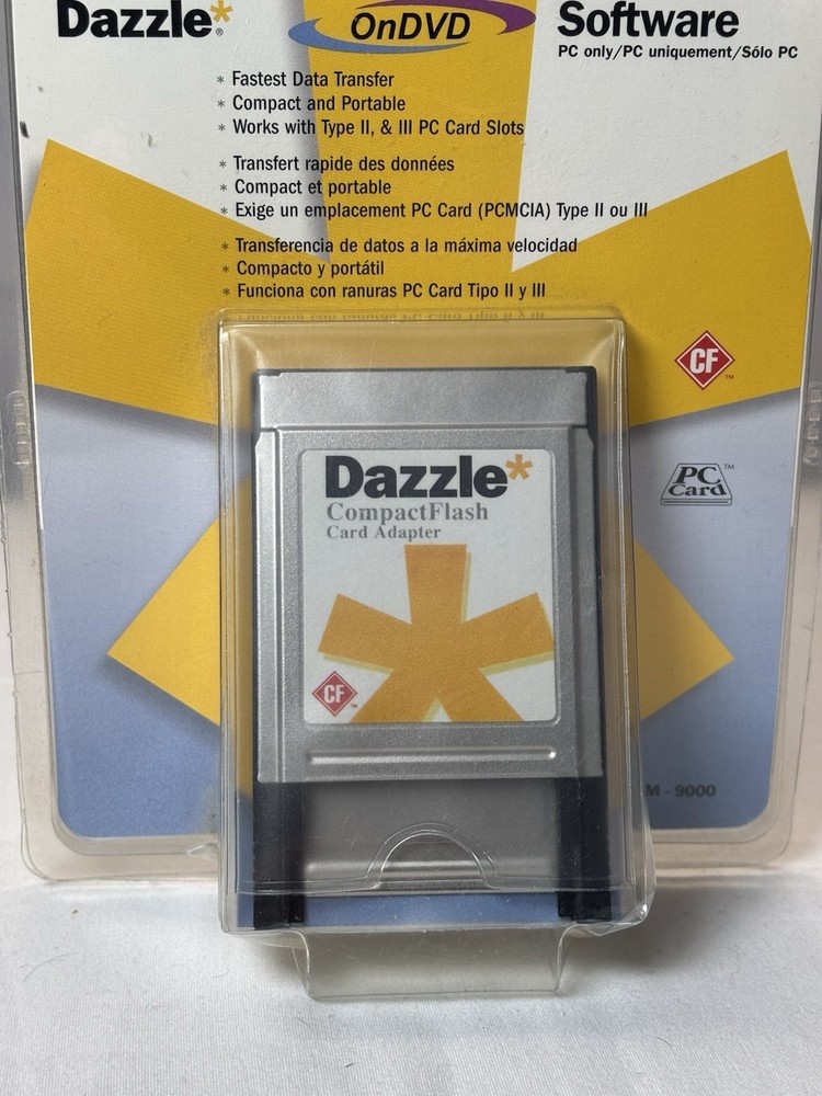 Dazzle CompactFlash Reader/Writer Digital Media Reader Software DM-8000 NEW