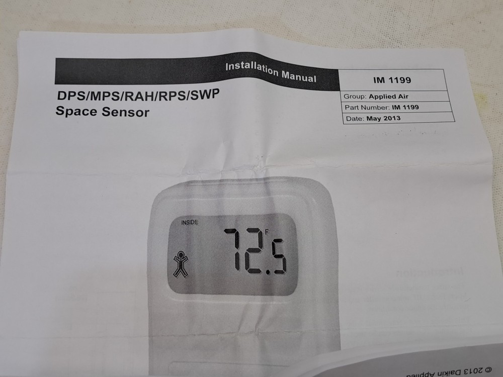 Daikin 910143408 Digital Room Temperature Sensor NEW, open box