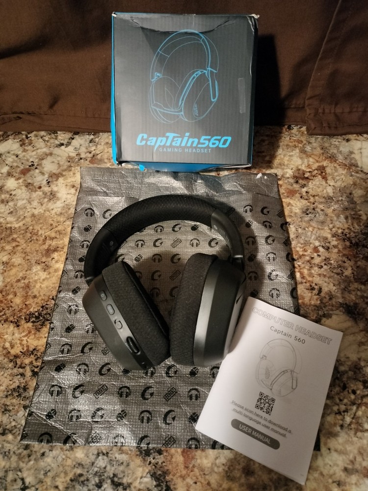 Captain 560 Wireless Gaming Headset - Tested/Works - Read Desc (No Cable)
