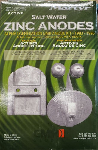Martyr (CMALPHAGEN1KITZ) Alpha I ZINC Anode Kit