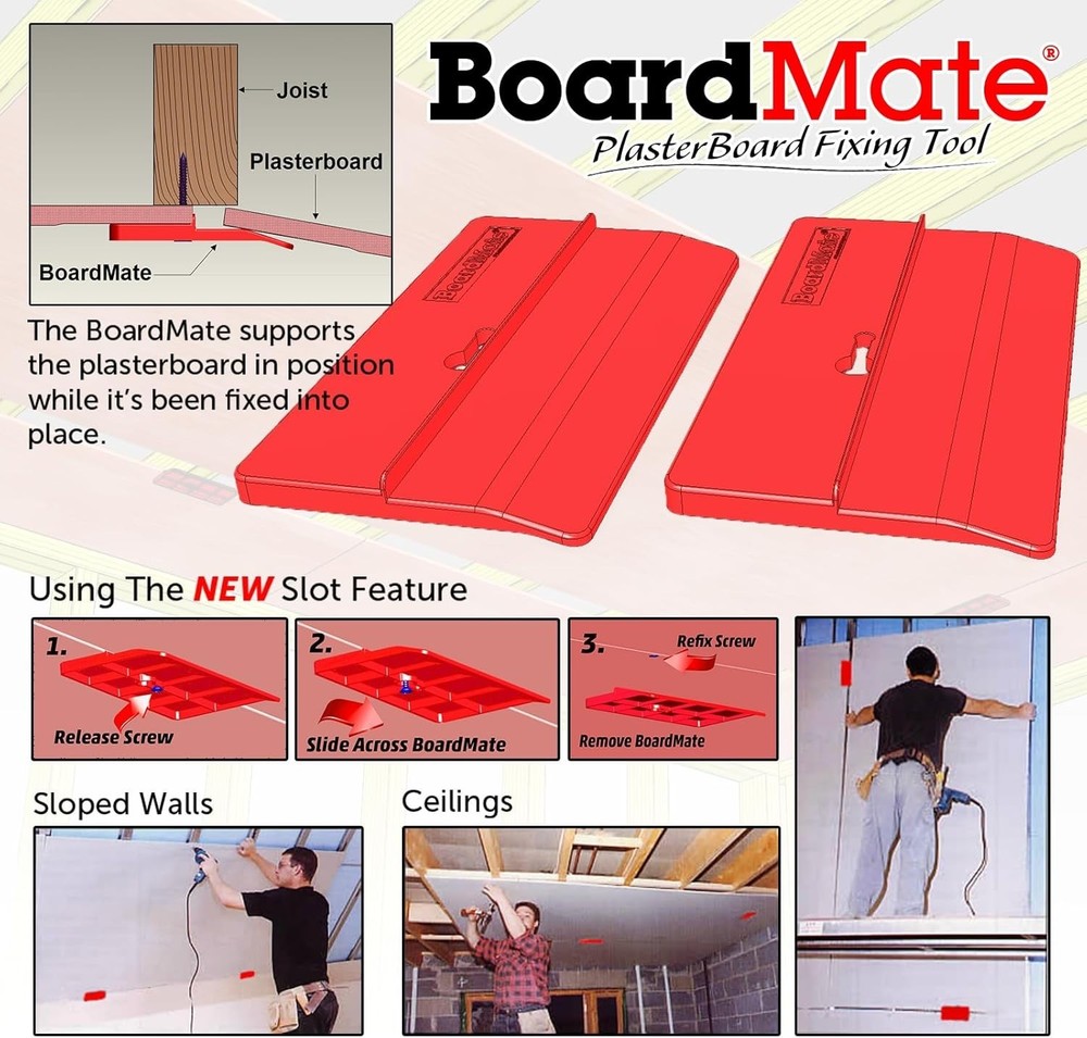 Drywall Fitting Tool, Supports The Board in Place While Installing 2 Sets - 4 s