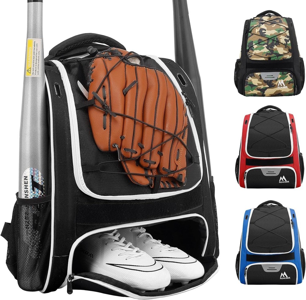 Baseball Bag-Baseball Backpack Holder for Baseball, Large Main Compartment,So...