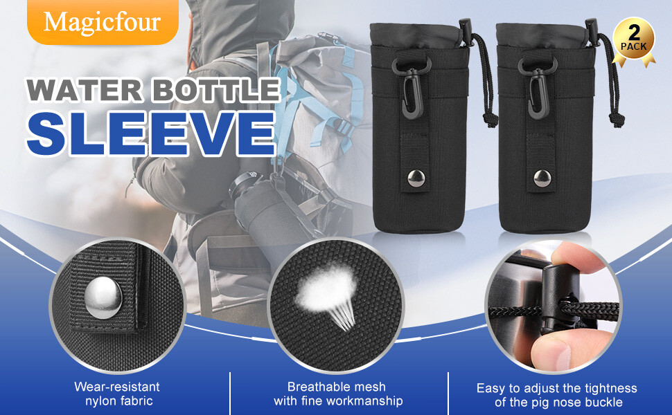 Tactical Adjustable Water Bottle Pouch Foldable MOLLE Water Bottle Holder Pack