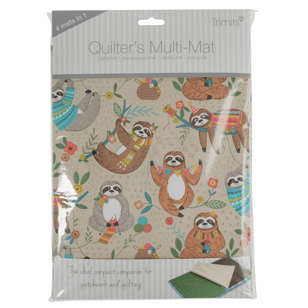 Trimits Quilter's Multi Mat - Sloth Pattern - Cutting Mat