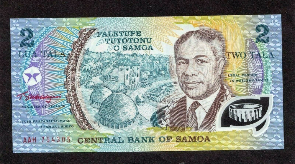 Samoa 2 Tala P-31e 1990 Polymer  UNC