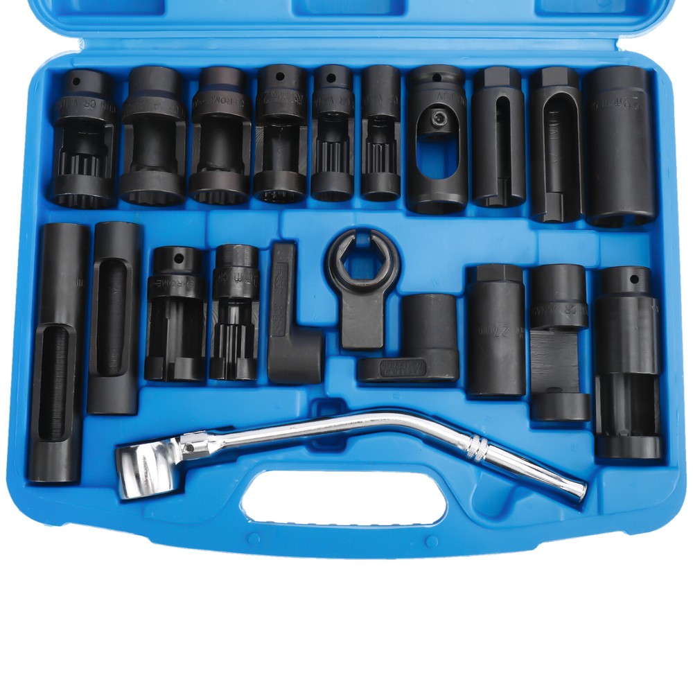 21 Piece O2 Sensor Socket Set Universal Oxygen Sensor Removal Install Tool Set