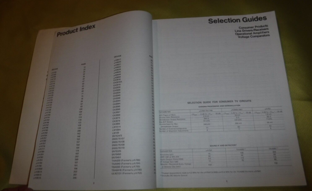 Fairchild Semiconductor Linear Integrated Circuit Data Reference Catalog 1971