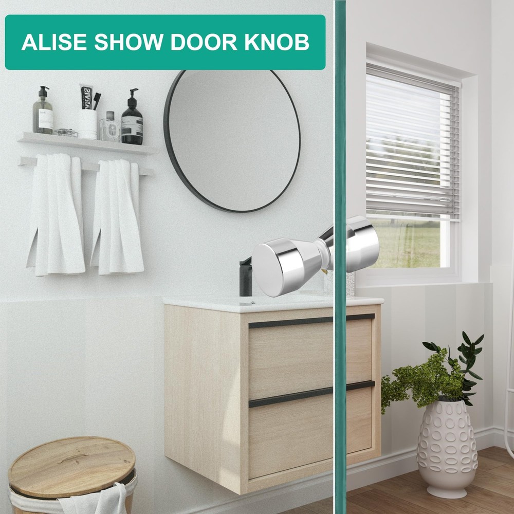 Alise Shower Door Handle, Sliding Y-type Double Side, Polished Chrome