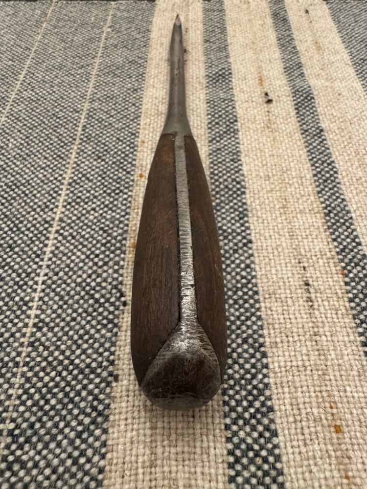 Antique 8.5" Perfect Handle Old Split Wood Screwdriver Unmarked Old