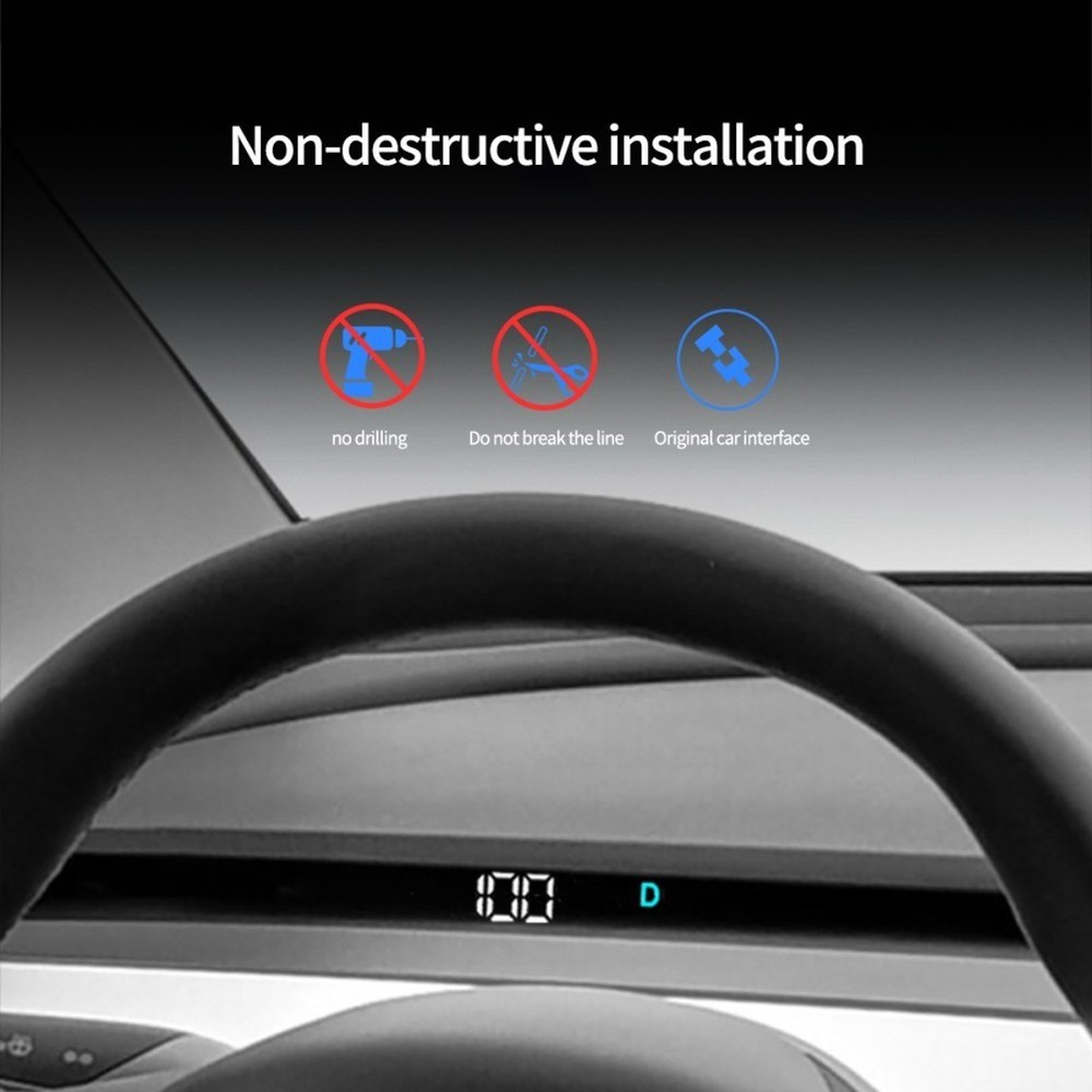For Tesla Model 3 Model Y HUD Heads Up Display Speed Display Screen Speedometer