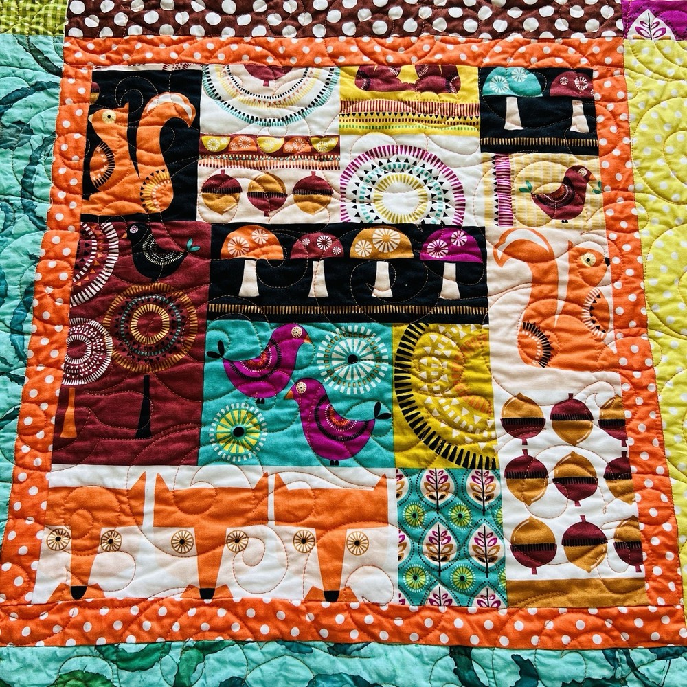 New Vibrant Modern Patchwork Quilt – 51” x 51” 🌟