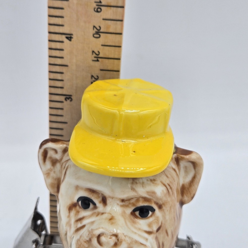 Contained Art Monkey Air Tight Box Porcelain Container Whimsical