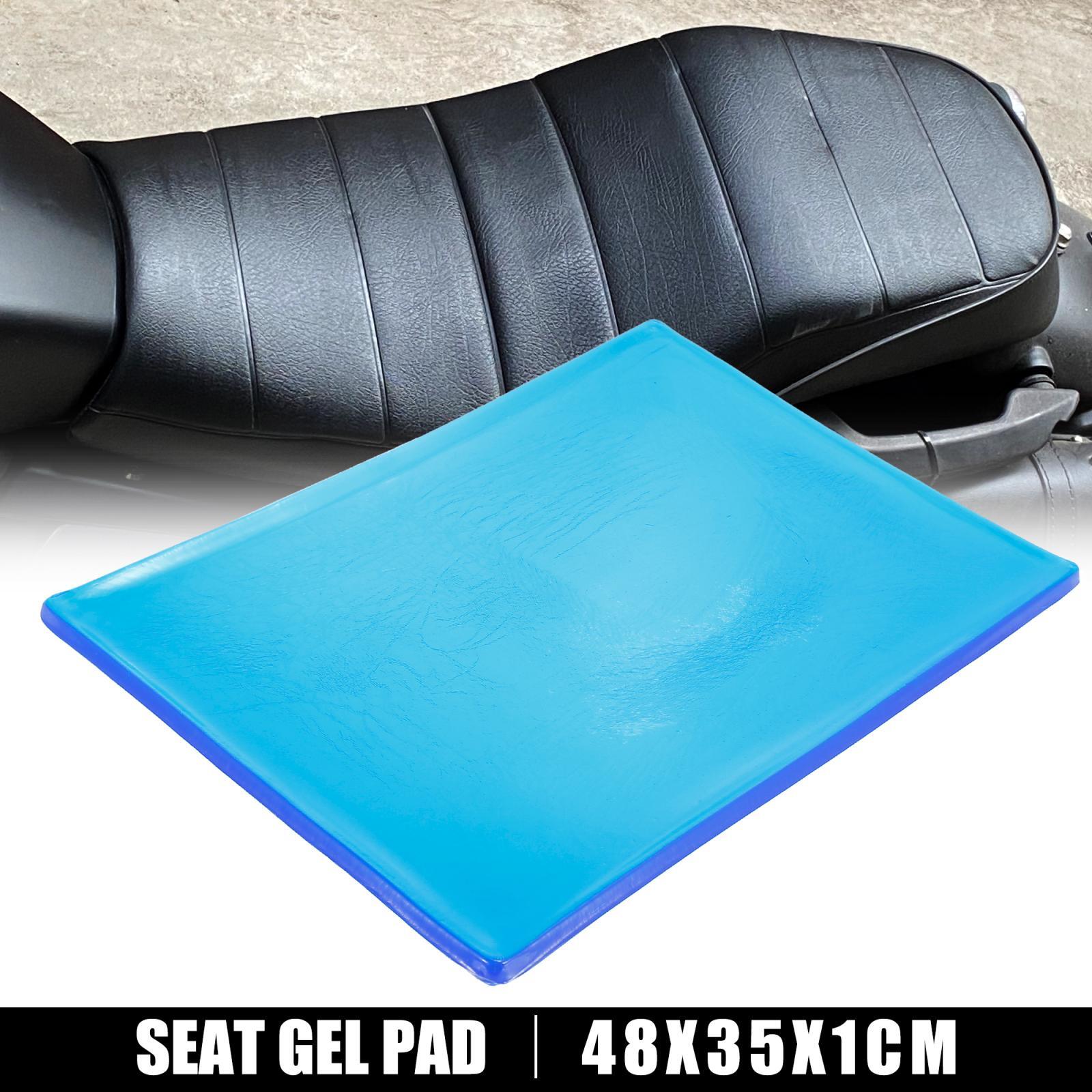 48x35x1cm Motorcycle Seat Gel Pad Shock Absorption Mat Comfortable Cushion Blue