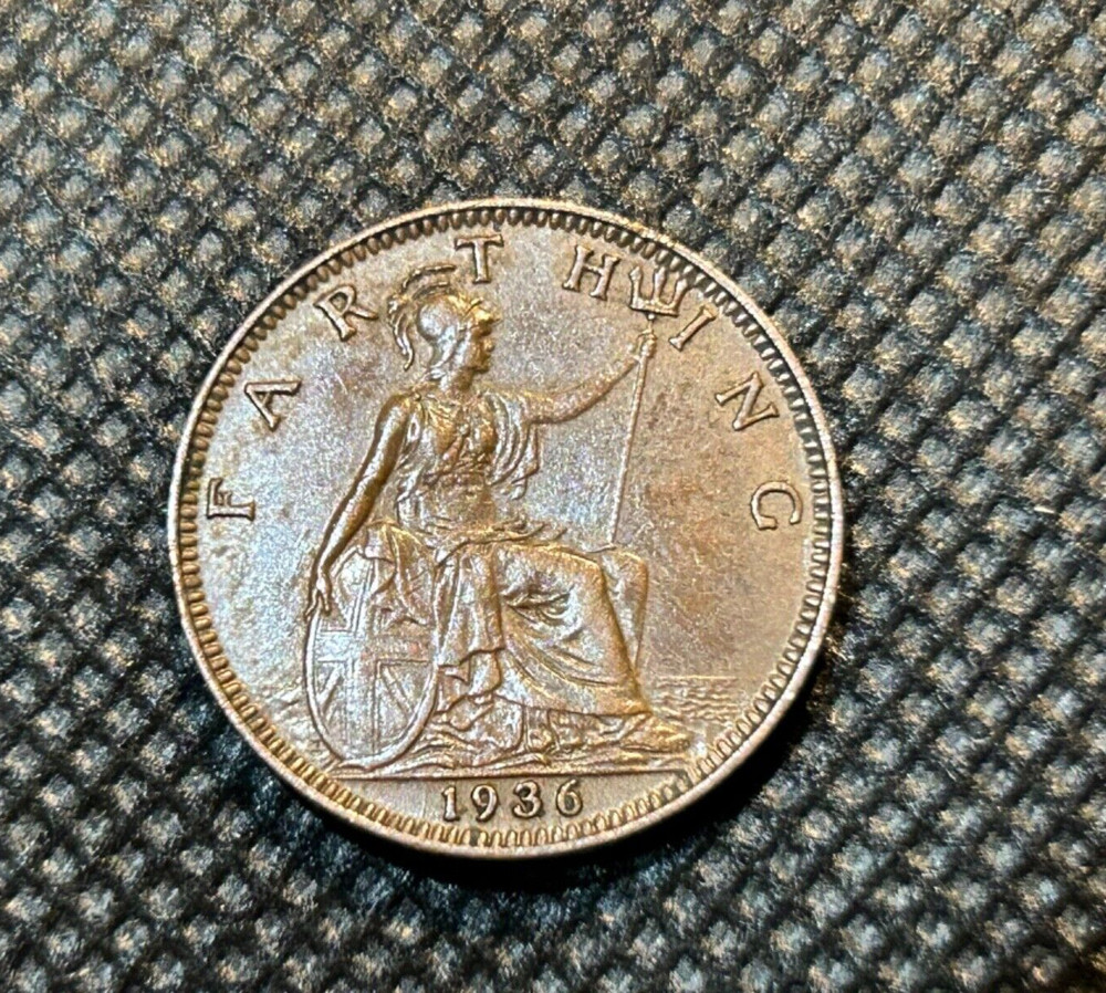 1936 Great Britain Farthing Coin ~ Lot 147