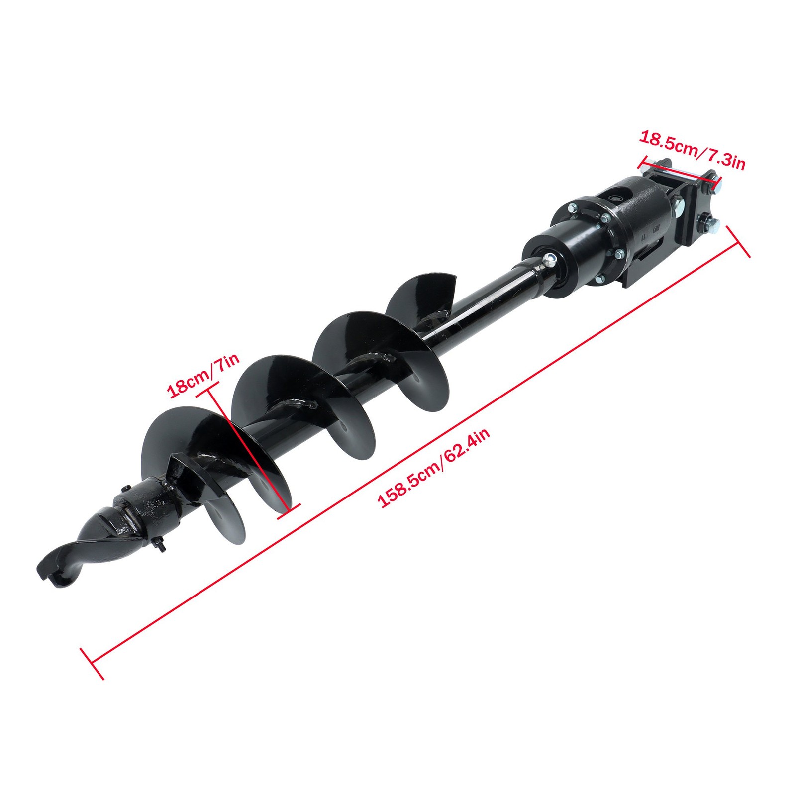 8 Inch 200mm Hydraulic Auger Drill Attachment for Mini Excavator