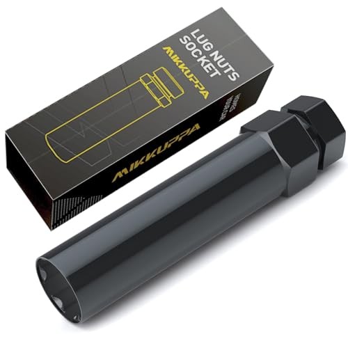 Small Lug Nuts Socket Key, Compatible with 3/4“ (19mm) and 6 Spline Black 1 PC
