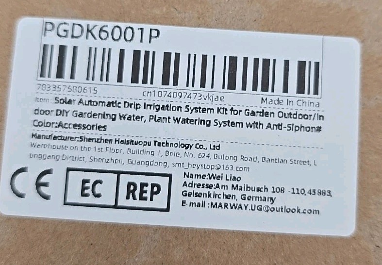 Irrigation Drip Kit System Solar Automatic DlY Watering Device Supported Plants