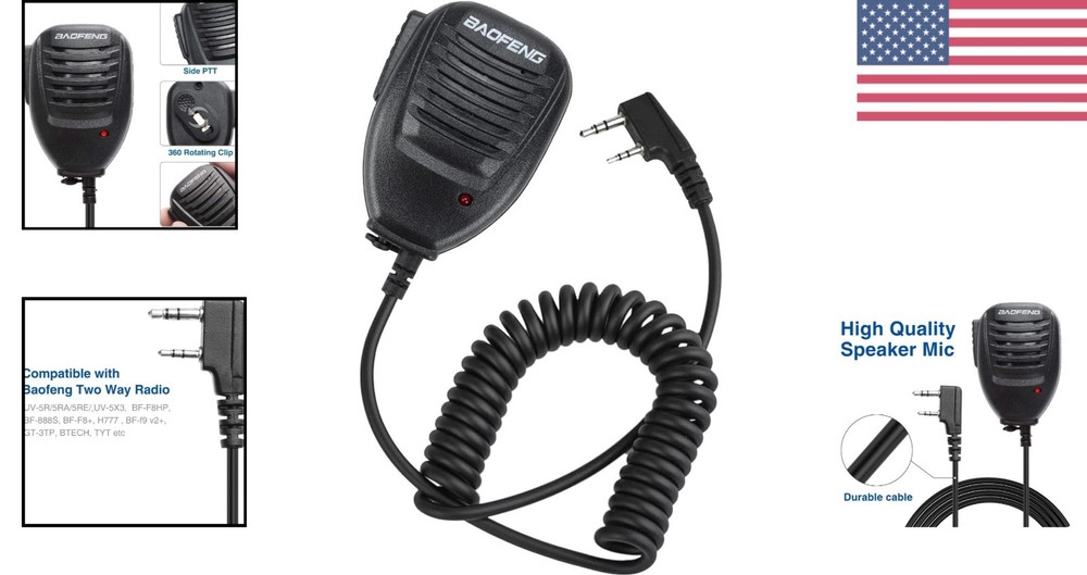 Versatile BF-S112 Two-Way Radio Speaker - Compatible with Multiple Models