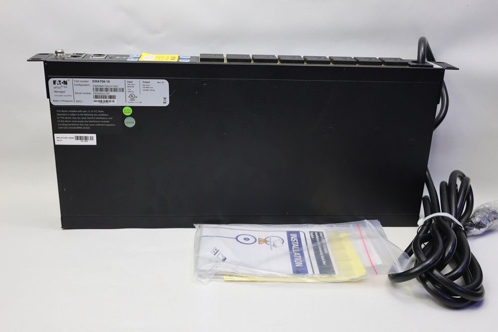 Eaton EMAT08-10 PDU Managed Rack - Black