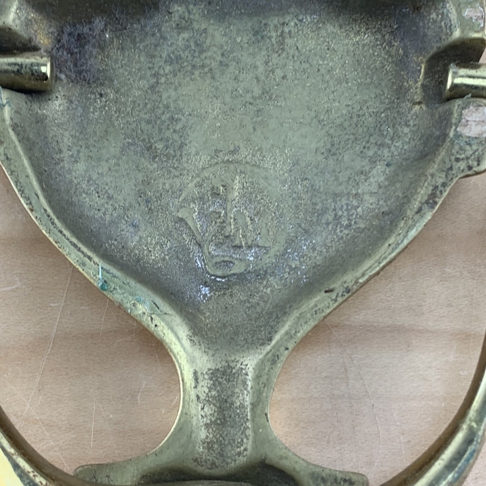 Vintage Ornate Solid Brass Door Knocker 7'' High.