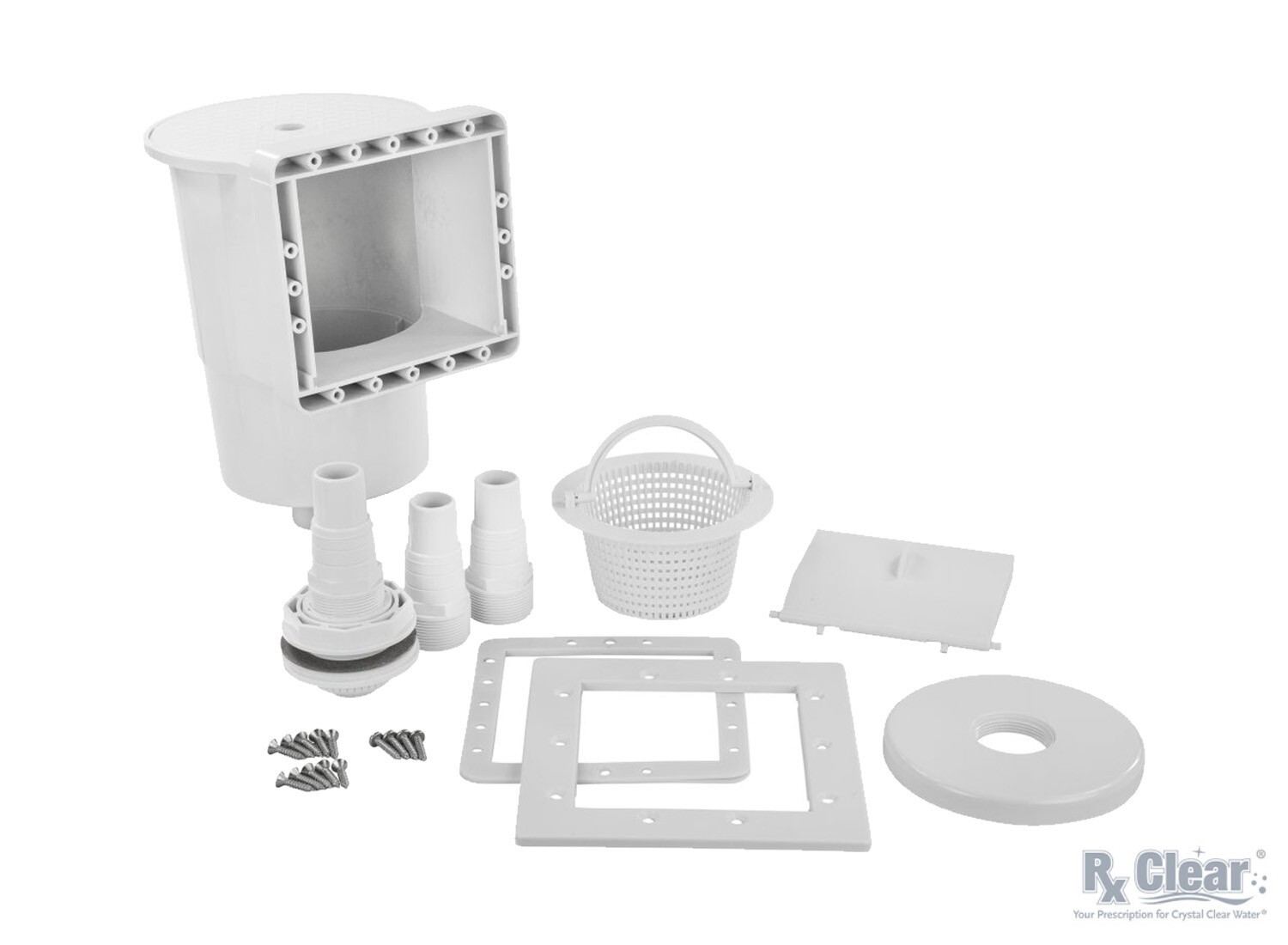 Rx Clear Standard Thru-Wall Skimmer w/ Return Fitting for Above Ground Pools