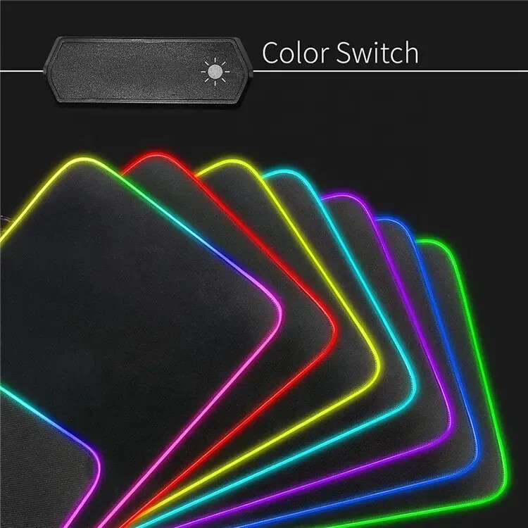Small Hard Surface LED Gaming Mouse Pad - RGB Light Up Modes