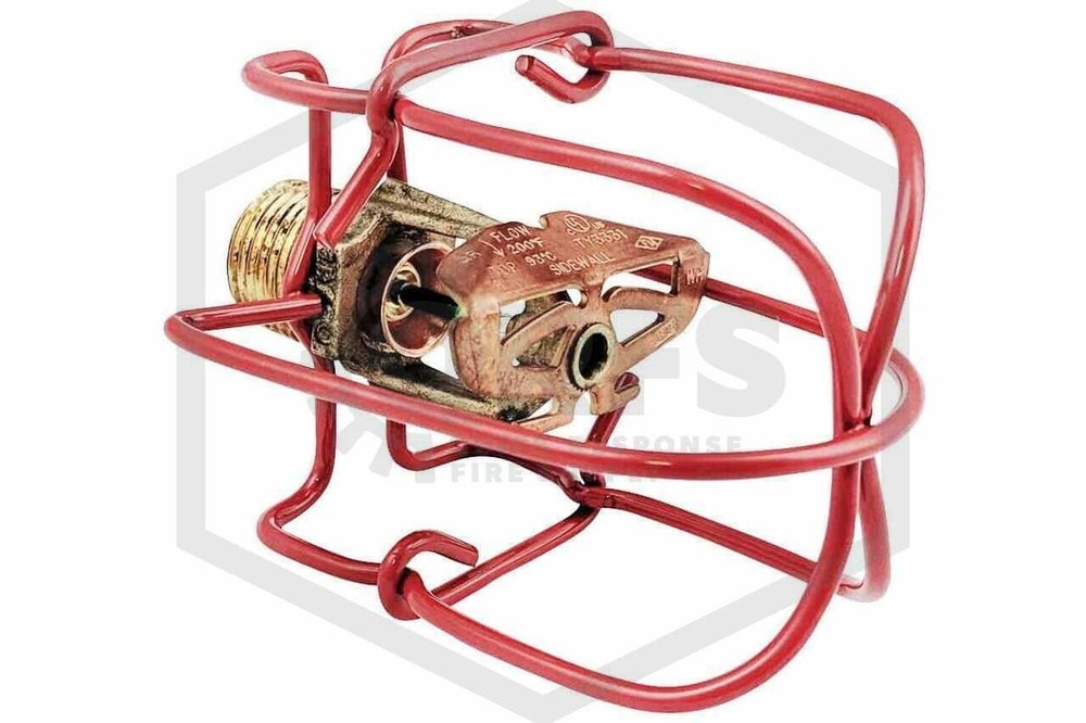 🎯 (2) FIRE SPRINKLER HEAD GUARD FOR 1/2" & 3/4" HEADS, RED DOUBLE HOOK
