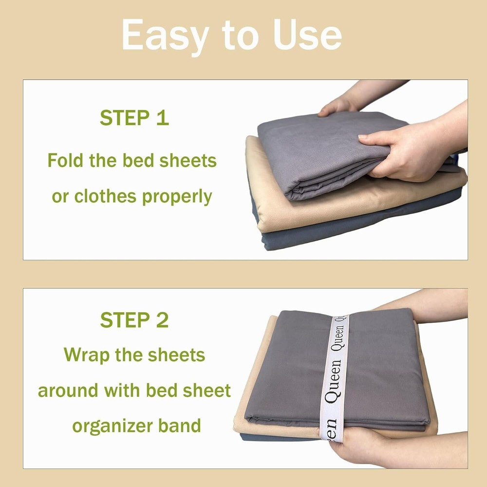 4 mixed DrSnake Bed Sheet Organizer Bands, Elastic Storage Sheet Keepers Strap