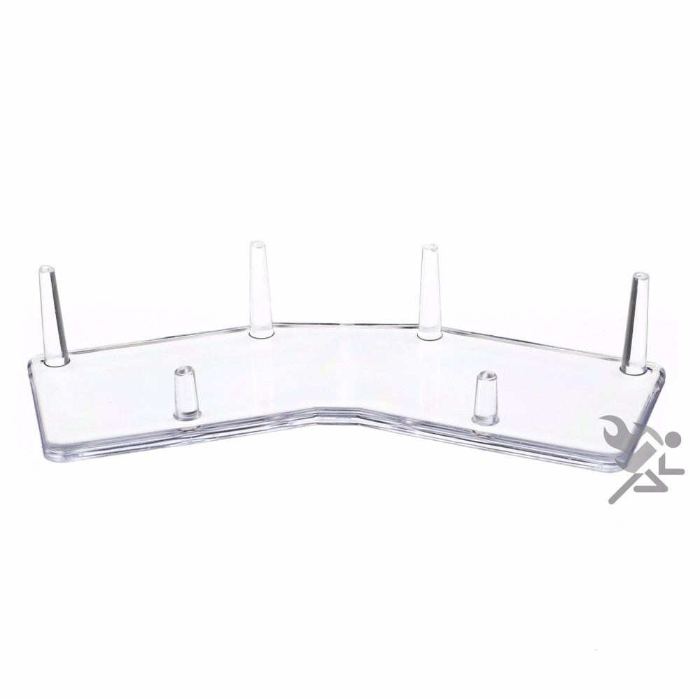 Paired Geode Halves Display Stand, 8"  Wide Acrylic Holder, 4 Pack
