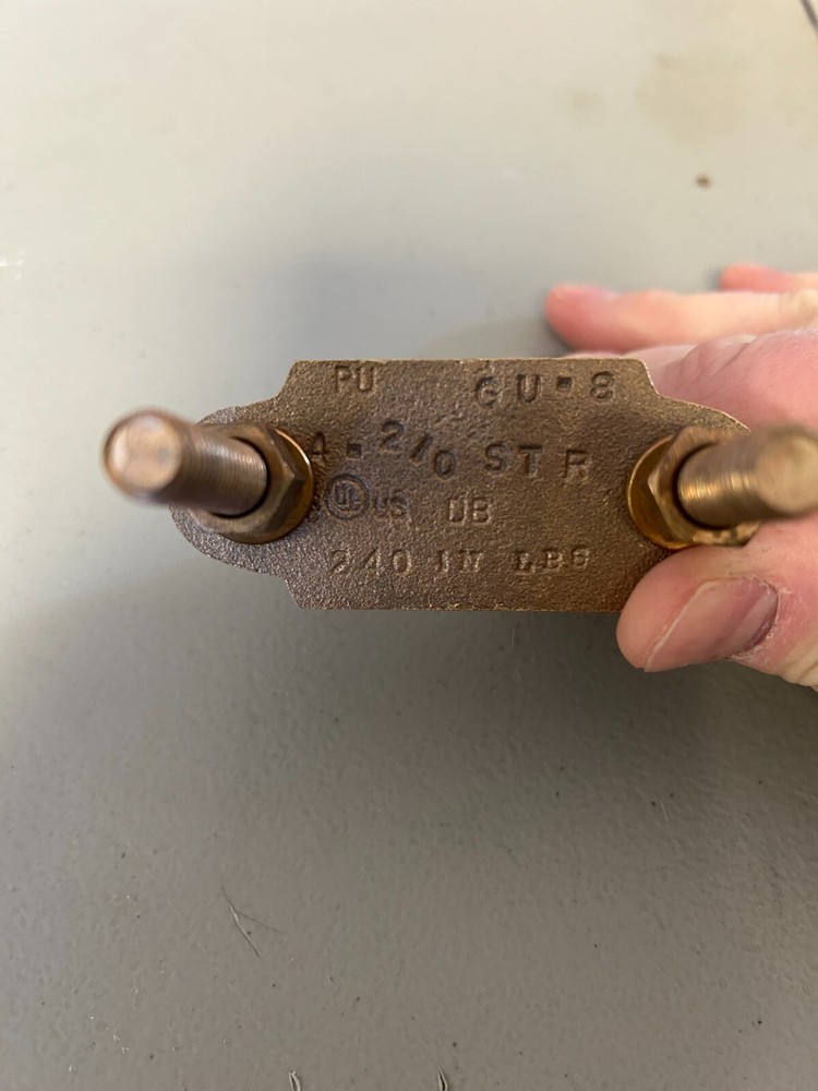 IIsco GU-8 CLAMP - COPPER, 2/0-4AWG, STRANDED, COPPER