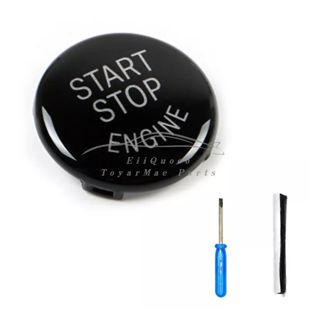Black Engine Start Stop Switch Button Cover Fit for BMW E60 E70 E83 E84 E90 E92