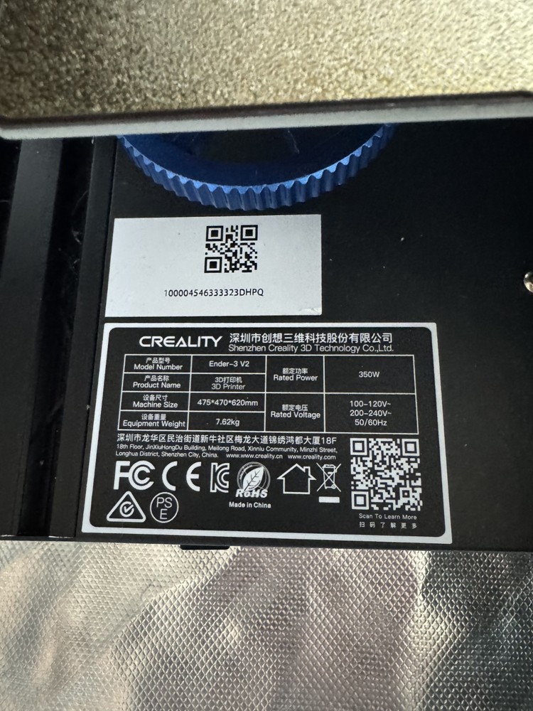 Creality Ender-3 V2 Upgraded 3D Printer With Enclosure, Professionally Owned