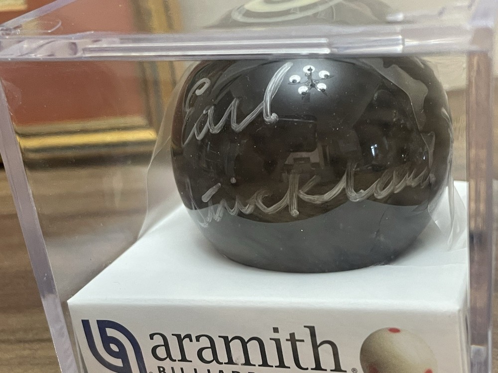 EARL STRICKLAND Autographed #8 BILLIARD BALL. READ