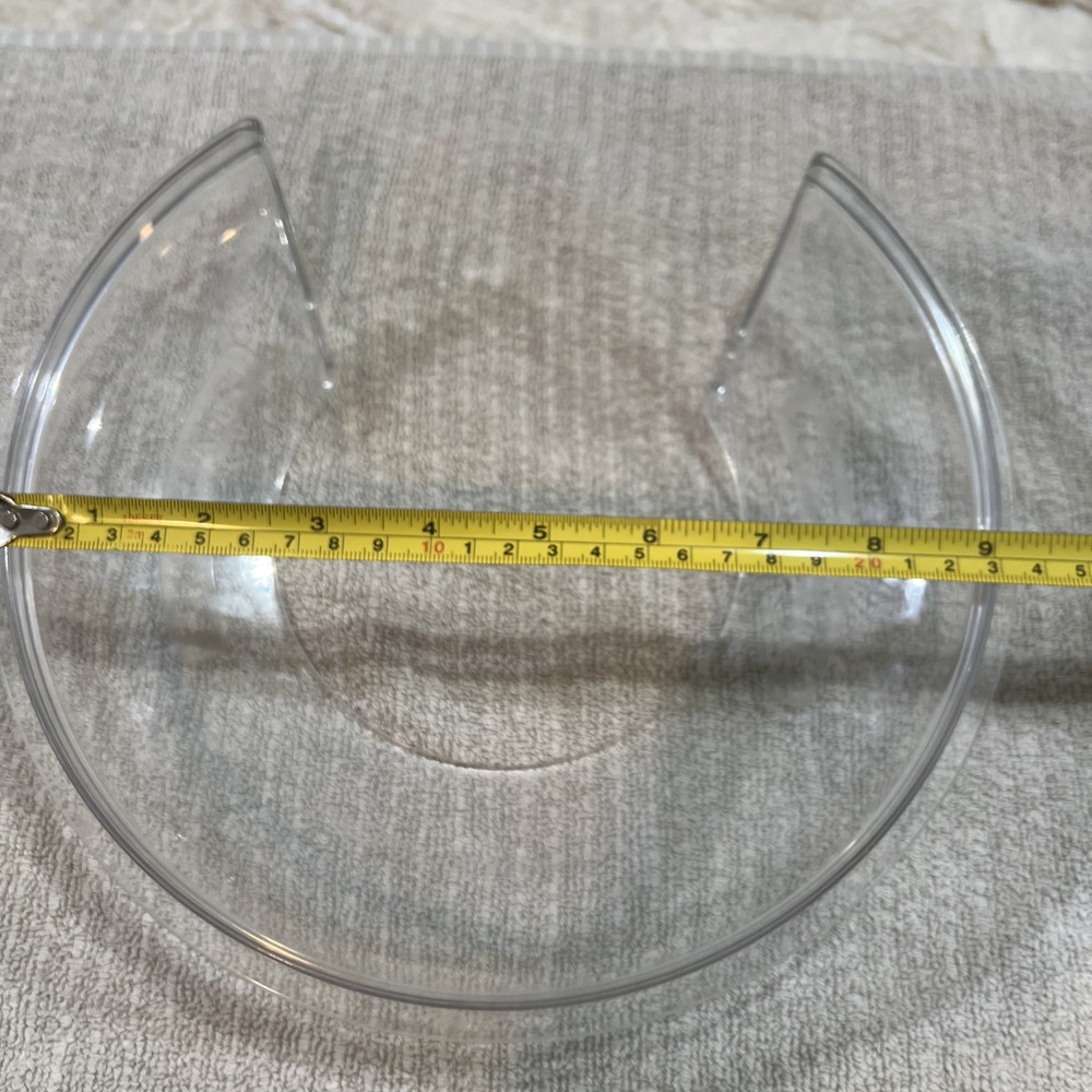 KitchenAid Mixer Splash Guard Pour Shield Bowl Chute Clear 9" Diameter
